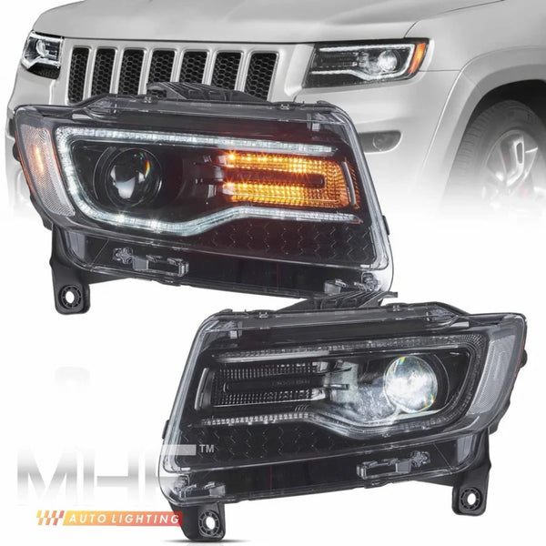 2011-2013 Jeep Grand Cherokee HID LED SRT Overland VLAND Headlamps