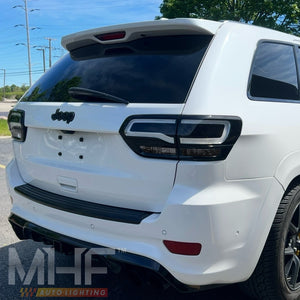 Clear LED Tail Lamps Painted Gloss Black Design 2014-2021 Jeep WK2