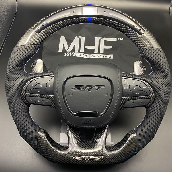 2018-2021 Carbon Blue White “Track Series” TrackHawk Steering Wheel