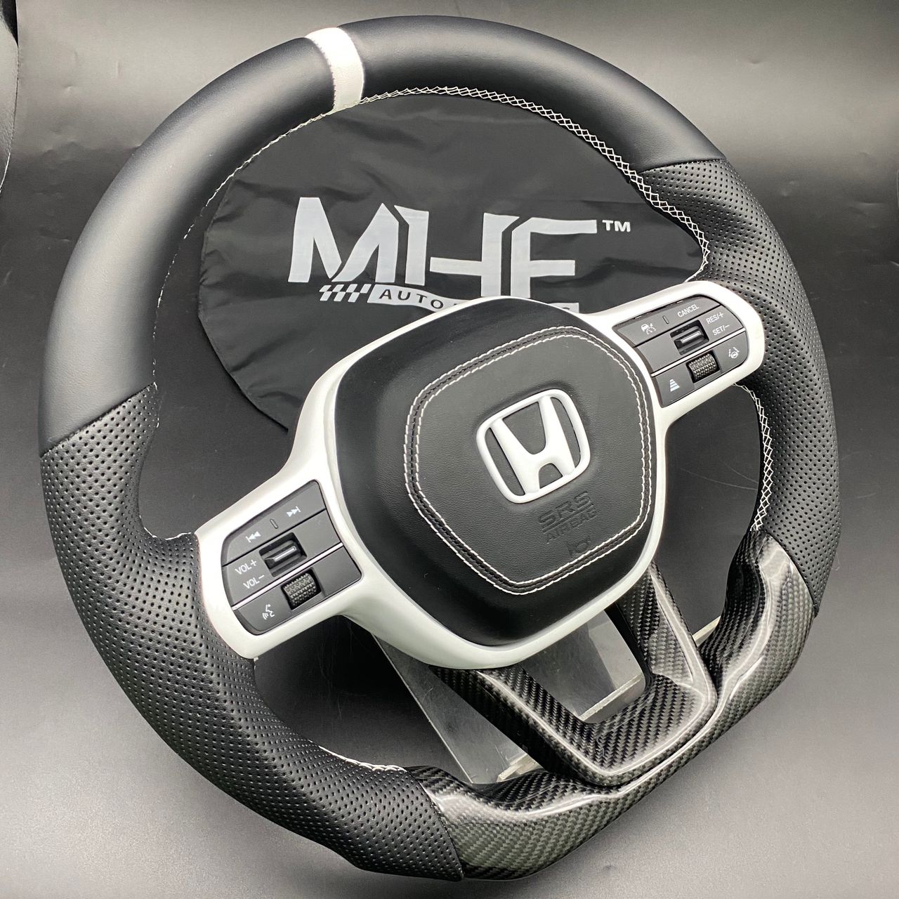 2022-2023 Honda Civic White Accent Carbon Steering Wheel