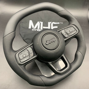 2018+ JT / JL “Perforated Leather /  Black” Jeep Wrangler Steering Wheel