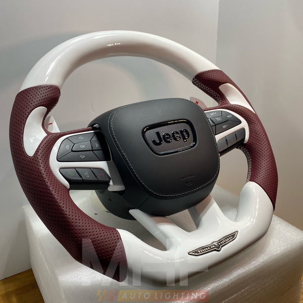 2018-2021 Carbon “Track Series” Ruby Red Accent TrackHawk Steering Wheel