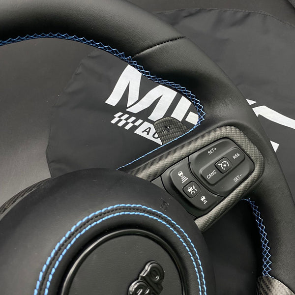 2018-2023 Matte Carbon / Light Blue” Jeep Wrangler Steering Wheel