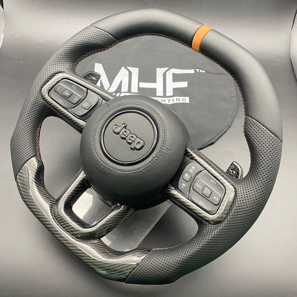 2018-2022 392 Rubicon Carbon Bronze Accent Jeep Wrangler Steering Wheel