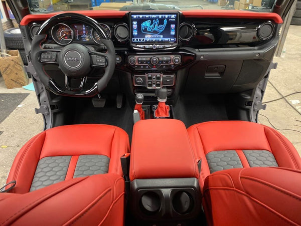 2018-2022 JT / JL “Paino Black / Red” Jeep Wrangler Steering Wheel