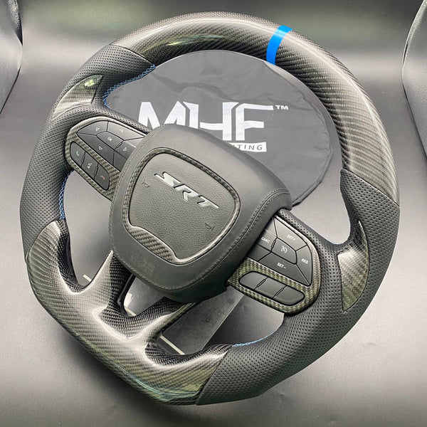 2014-2021 Jeep Grand Cherokee Models Carbon Slate Blue Accent WK2 Limited X Steering Wheel