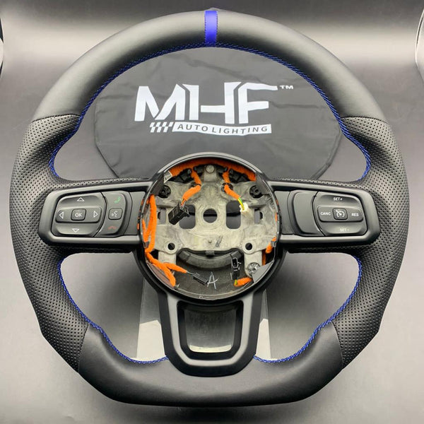 2018-2022 JT / JL “Perforated Leather /  Blue” Jeep Wrangler Steering Wheel