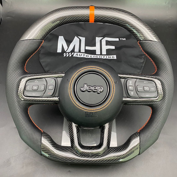 2018-2022 JT / JL “Orange Crush” Jeep Wrangler Steering Wheel