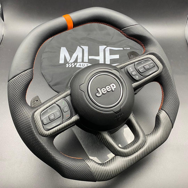 2021 392 Matte Carbon /  Orange” Jeep Wrangler Steering Wheel