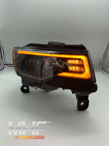 2014-2016 Jeep Grand Cherokee Black Projector switchback headlights