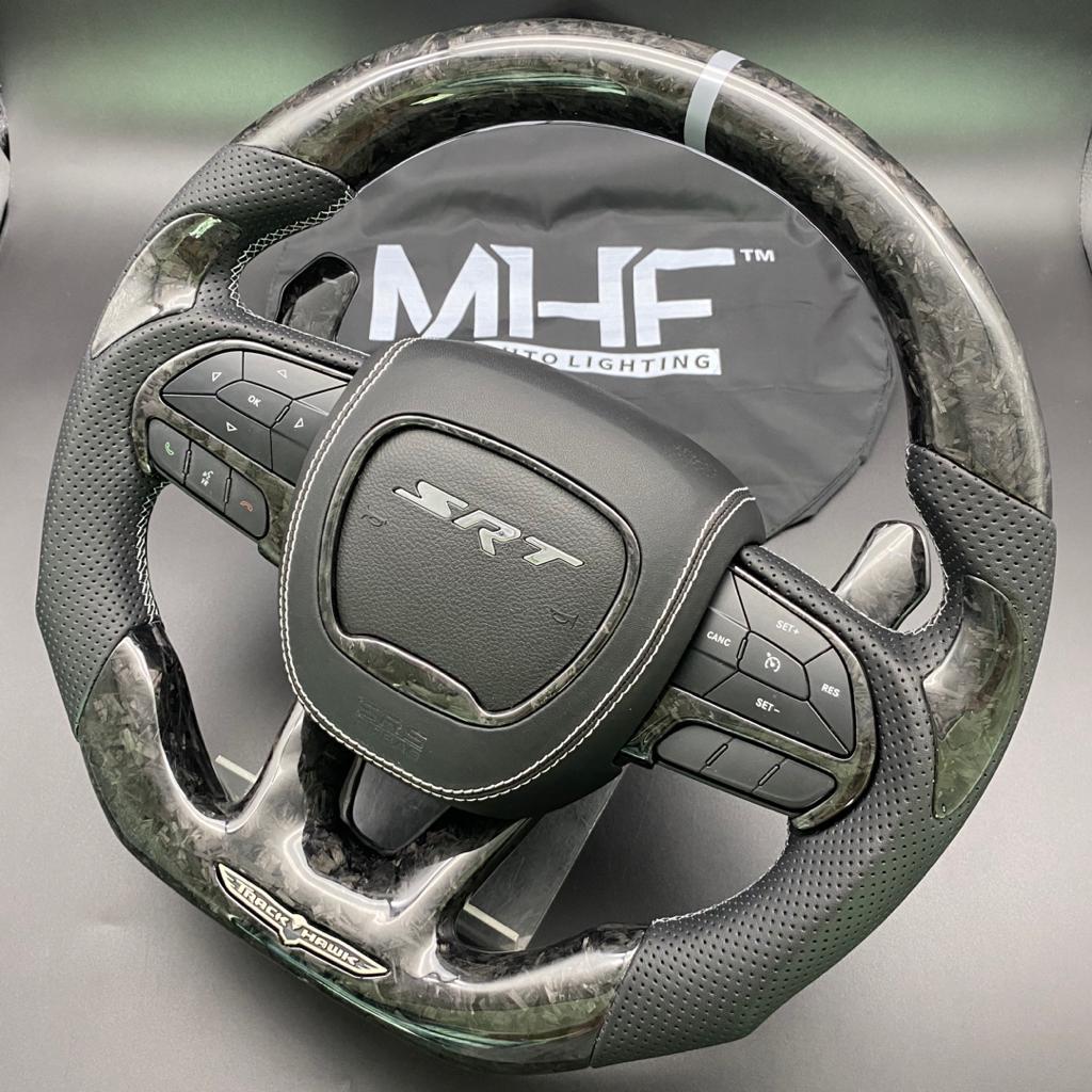 2018-2021 Carbon “Track Series” Gray Accent Forged TrackHawk Steering ...