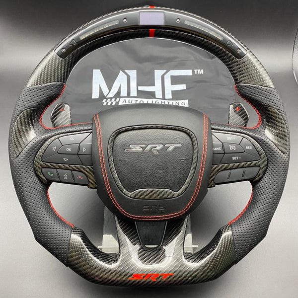 2014- 2021 Carbon Red Accent “SRT” Steering Wheel