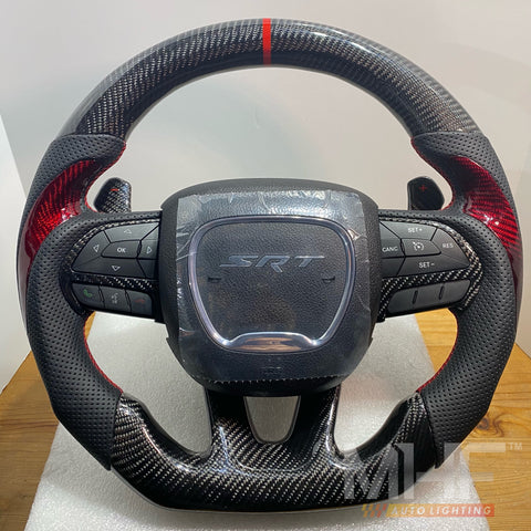 2014- 2021 Carbon Jeep / Dodge SRT Steering Wheel