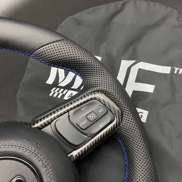 2018-2023 JT / JL “Navy Blue Carbon” Jeep Wrangler Steering Wheel