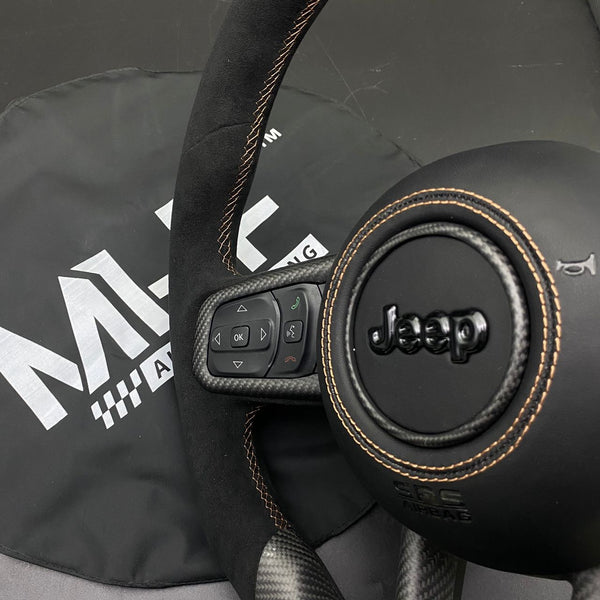 2018-2023 JT / JL “Alcantara Bronze” Matte Carbon Jeep Wrangler Steering Wheel