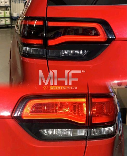 Painted Gloss Black Design LED Taillights 2014-2021 Jeep WK2