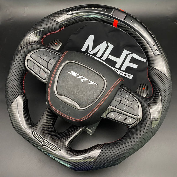 2014- 2021 Carbon Red Accent “TrackHawk ” Steering Wheel