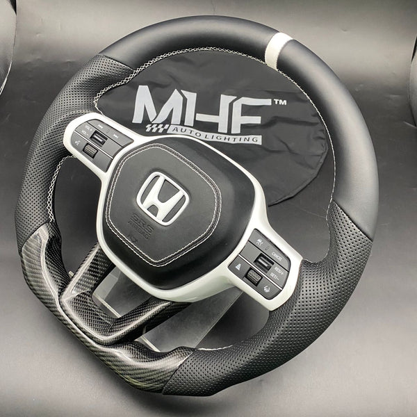 2022-2023 Honda Civic White Accent Carbon Steering Wheel