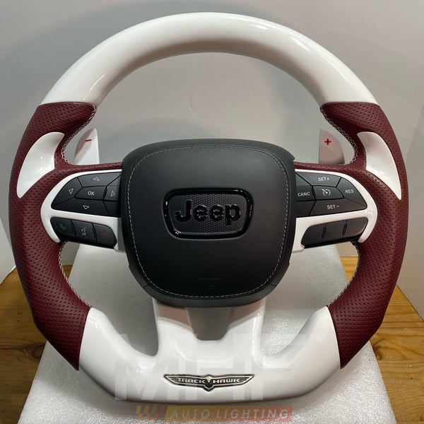 2018-2021 Carbon “Track Series” Ruby Red Accent TrackHawk Steering Wheel