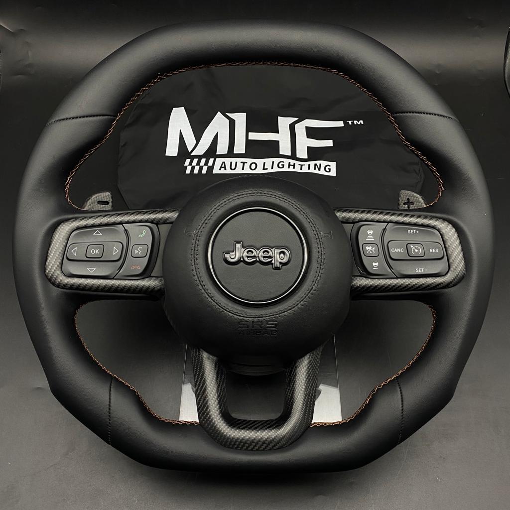 2018-2023 JL Matte Carbon / Bronze” Jeep Wrangler Steering Wheel