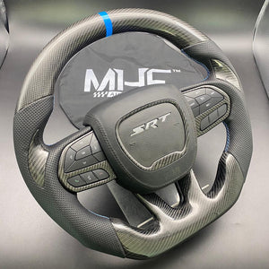 2014-2021 Jeep/ Dodge Carbon Blue Accent Steering Wheel