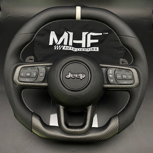 2018-2023 392 Matte Carbon / White” Jeep Wrangler Steering Wheel
