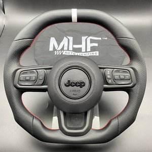 2018-2022 JT / JL “Leather /  Red” Jeep Wrangler Steering Wheel