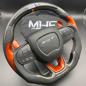 2018-2021 “Track Series” Orange Carbon Accent TrackHawk Steering Wheel