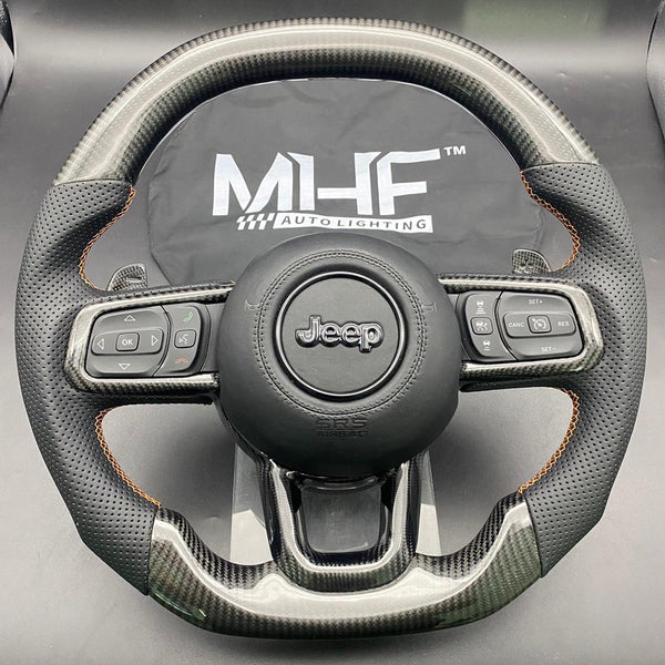 2018-2021 392 Gloss Black Carbon /  Bronze Accent” Jeep Wrangler Steering Wheel