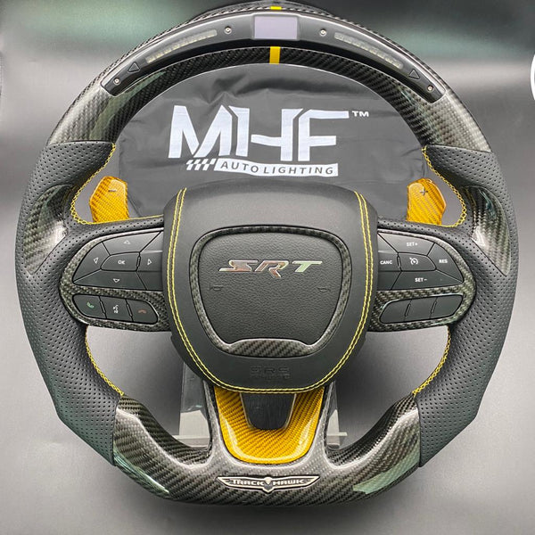 2018-2021 Yellow Carbon “Track Series” TrackHawk Steering Wheel