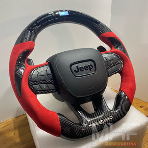 2018-2021 Carbon “Track Series” Red Accent TrackHawk Steering Wheel