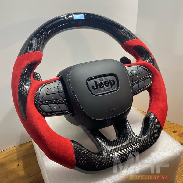 2018-2021 Carbon “Track Series” Red Accent TrackHawk Steering Wheel