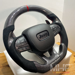 2018-2020 Carbon “Silver Carbon” Red Accent TrackHawk Steering Wheel
