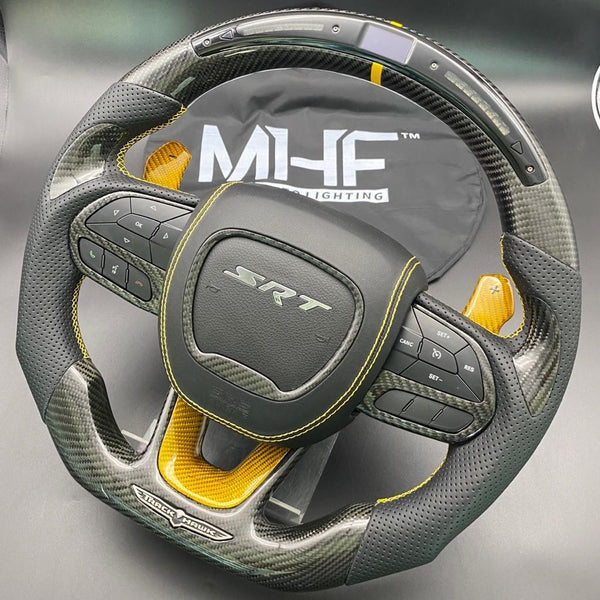 2018-2021 Yellow Carbon “Track Series” TrackHawk Steering Wheel