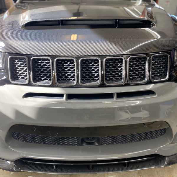 Front Carbon Grill Rings for Grand Cherokee Trackhawk / SRT 2014-2021