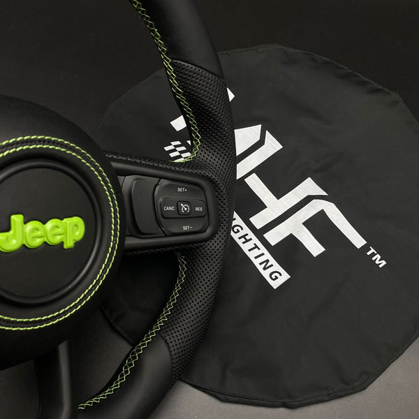 2018+ JT / JL “Mojito Green Carbon” Jeep Wrangler Steering Wheel