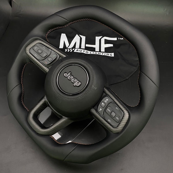 2018-2023 JL Matte Carbon / Bronze” Jeep Wrangler Steering Wheel