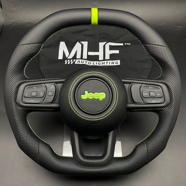 2018-2023 JT / JL “Mojito Green Carbon” Jeep Wrangler Steering Wheel