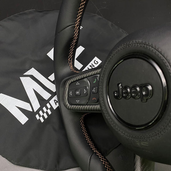 2018-2023 JL Matte Carbon / Bronze” Jeep Wrangler Steering Wheel