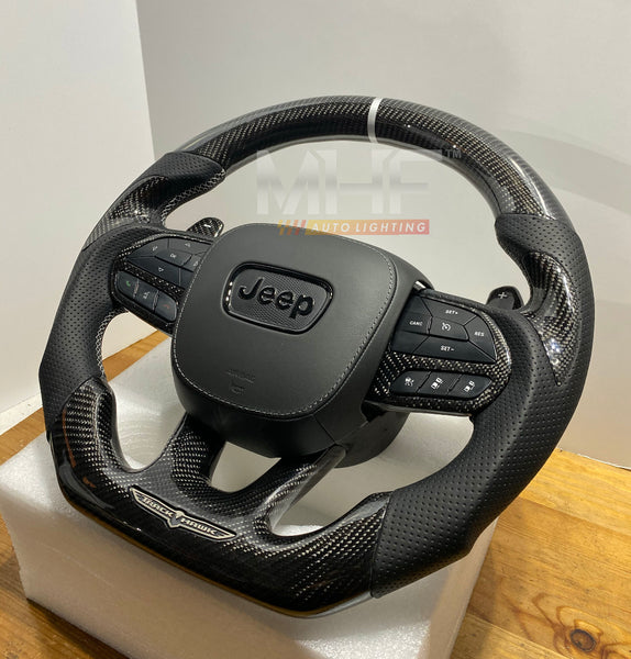 2018-2020 Carbon “Track Series” Silver Accent TrackHawk Steering Wheel