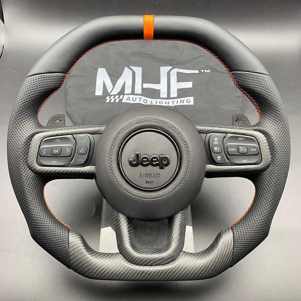 2021 392 Matte Carbon /  Orange” Jeep Wrangler Steering Wheel