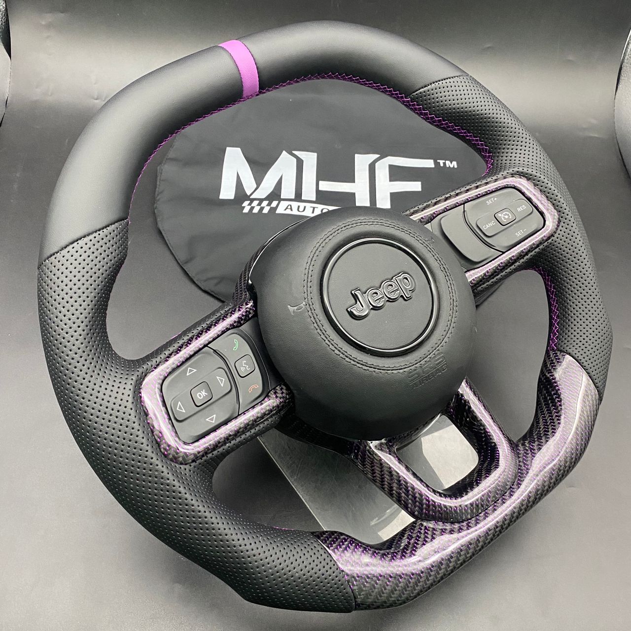 2018+ JT / JL “Purple Carbon ” Jeep Wrangler Steering Wheel