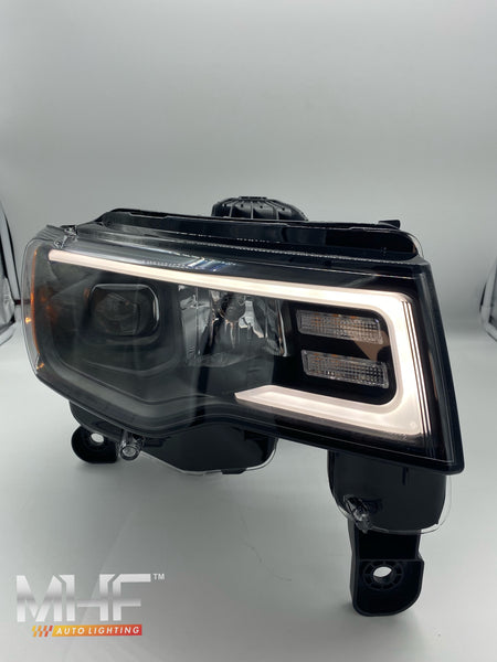 2017-2021 Jeep Grand Cherokee Black Projector switchback headlights