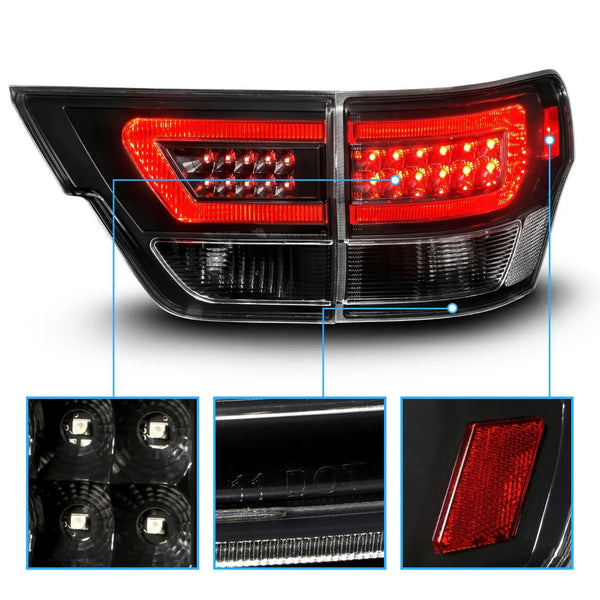 Black Clear Design LED Tail Lights for 2011-2013 Grand Cherokee WK2