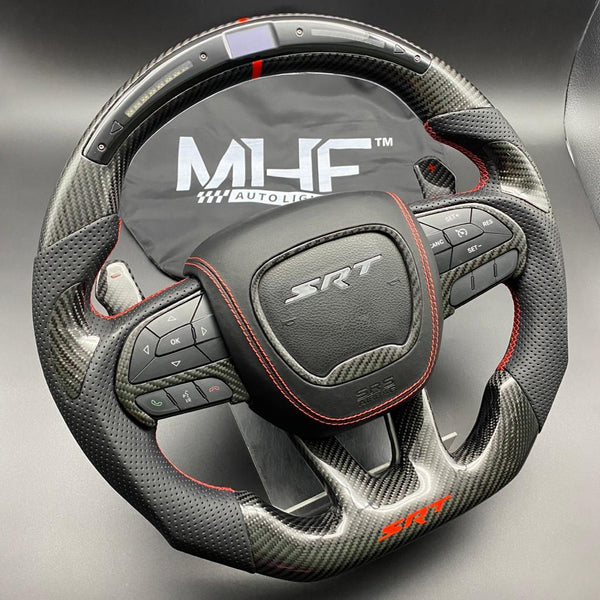 2014- 2021 Carbon Red Accent “SRT” Steering Wheel