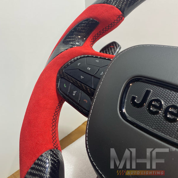 2018-2021 Carbon “Track Series” Red Accent TrackHawk Steering Wheel