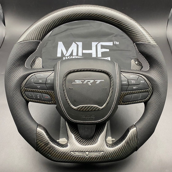 2018-2021 Carbon “White Track Series” TrackHawk Steering Wheel