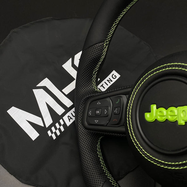 2018+ JT / JL “Mojito Green Carbon” Jeep Wrangler Steering Wheel