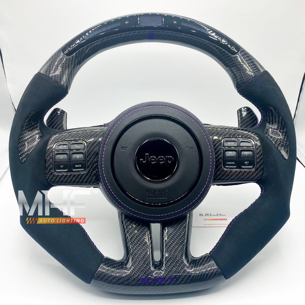 2011-13 Jeep/ Dodge Purple Accent Carbon Steering Wheel