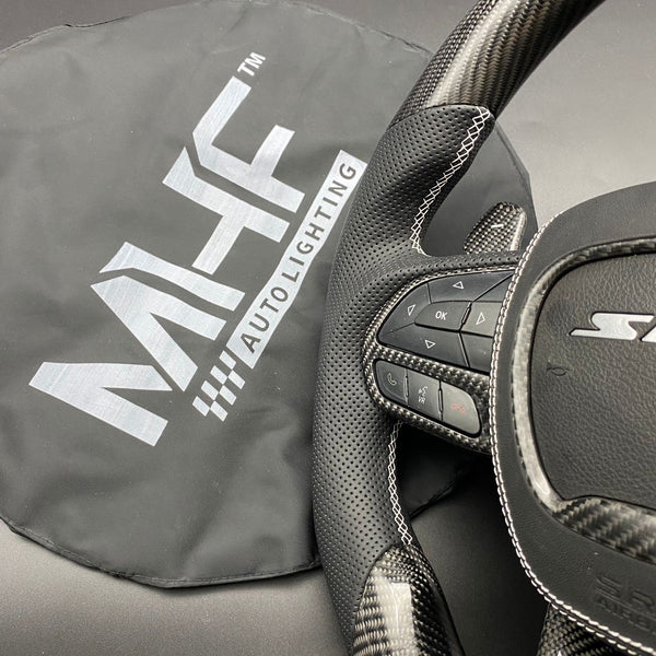 2018-2021 Carbon “White Track Series” TrackHawk Steering Wheel
